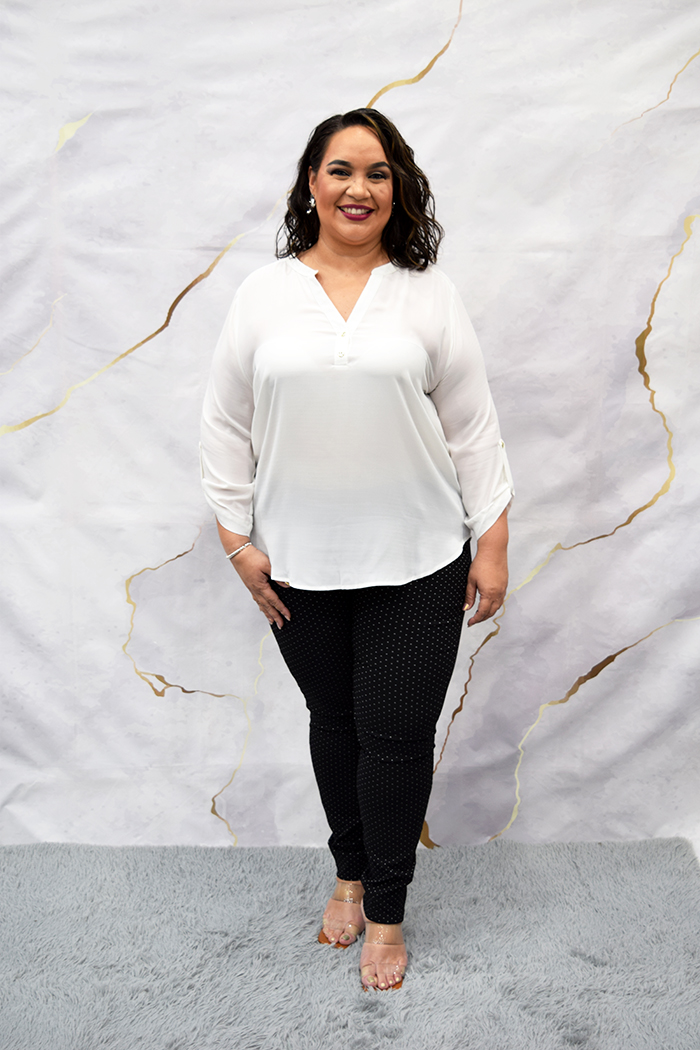 Chiffon Button Down Blouse La Lu Fashion